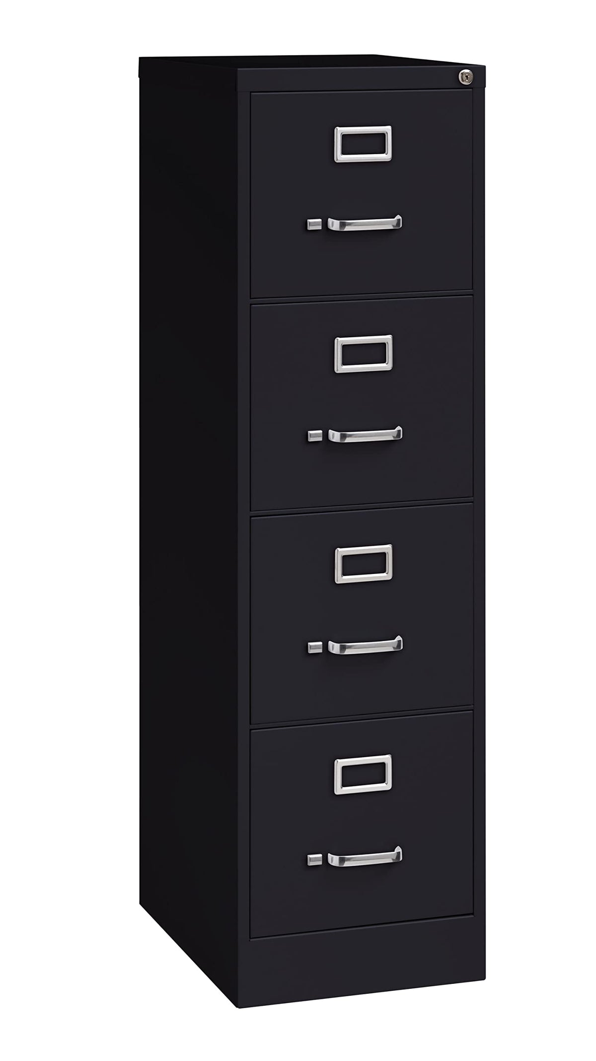 4 Drawer Letter Width Vertical File Cabinet Black P80336