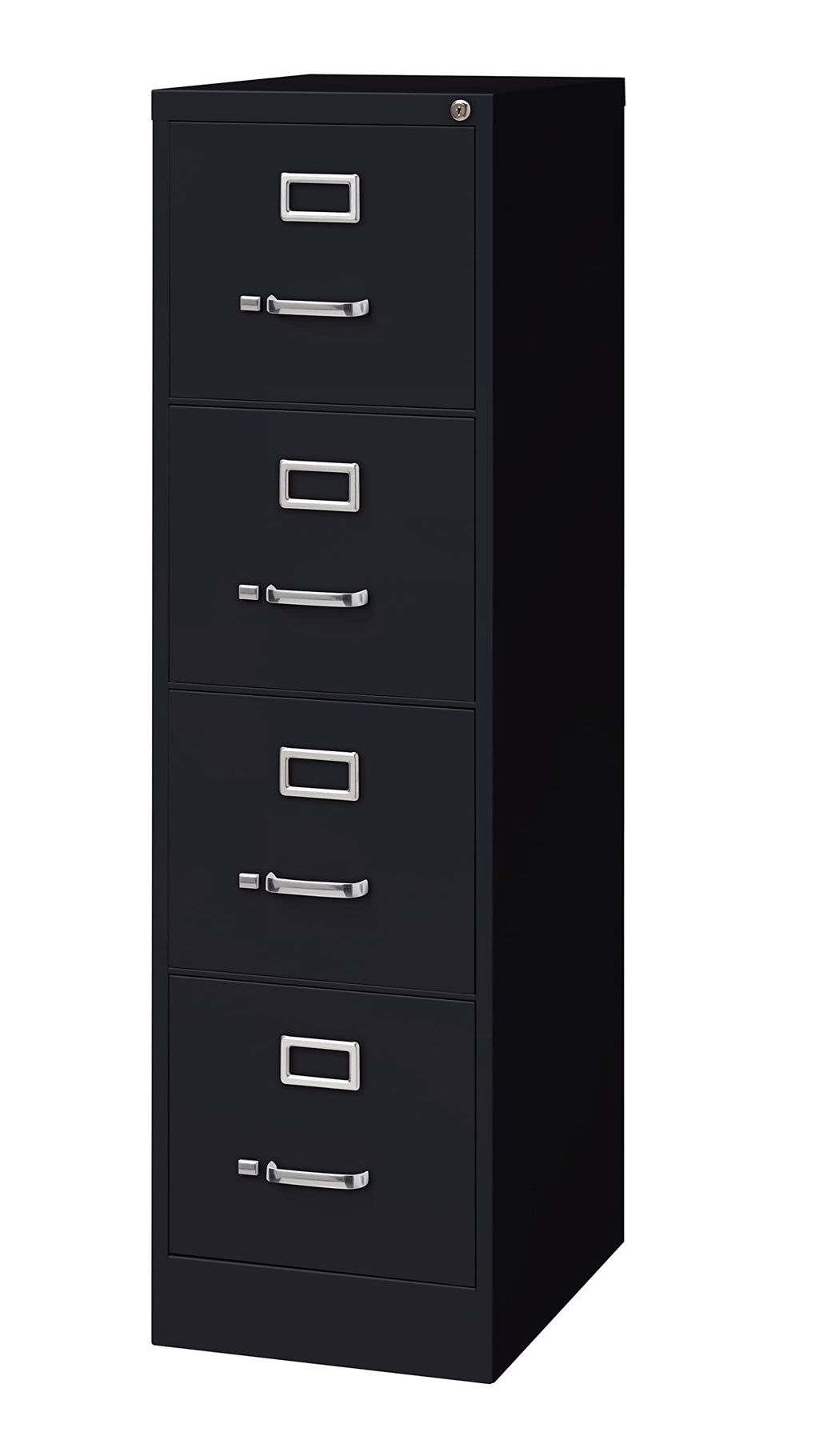 4 Drawer Letter Width Vertical File Cabinet Black P80336