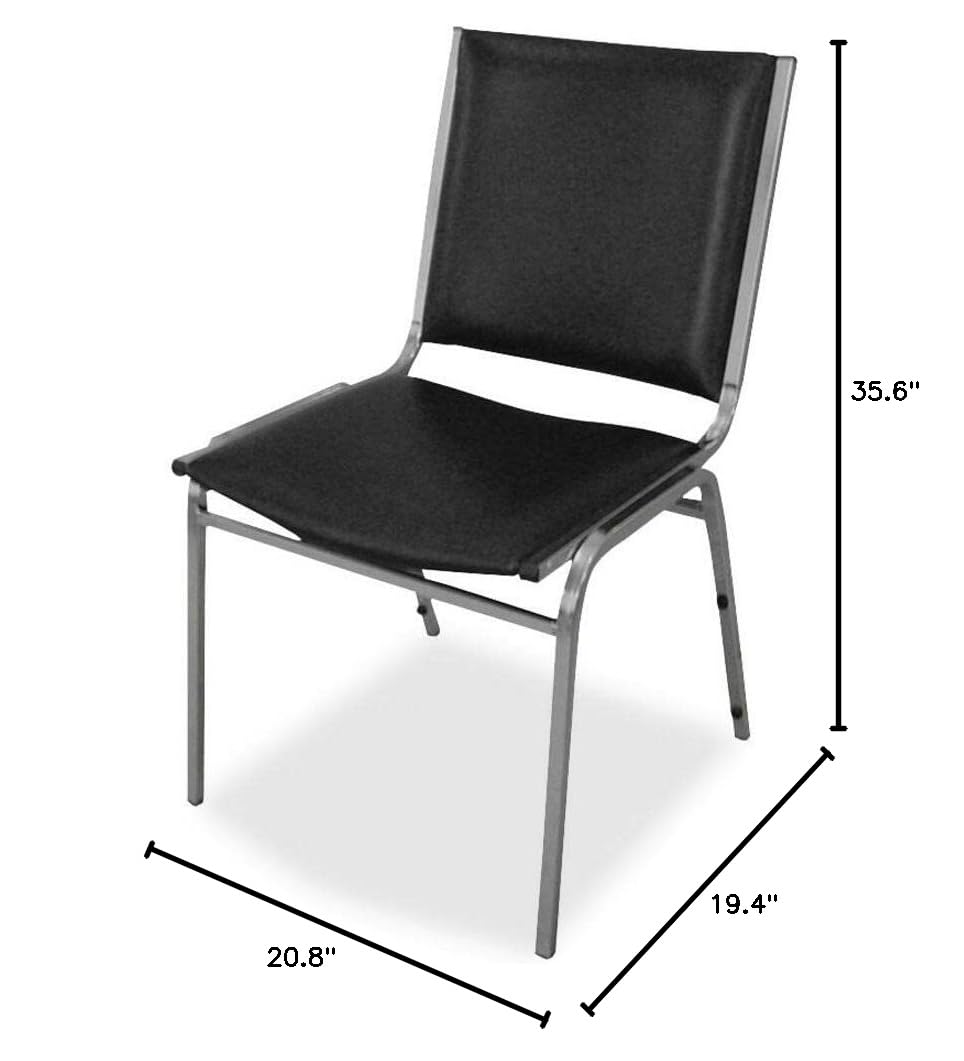 Black Armless Stacking Chairs N5497