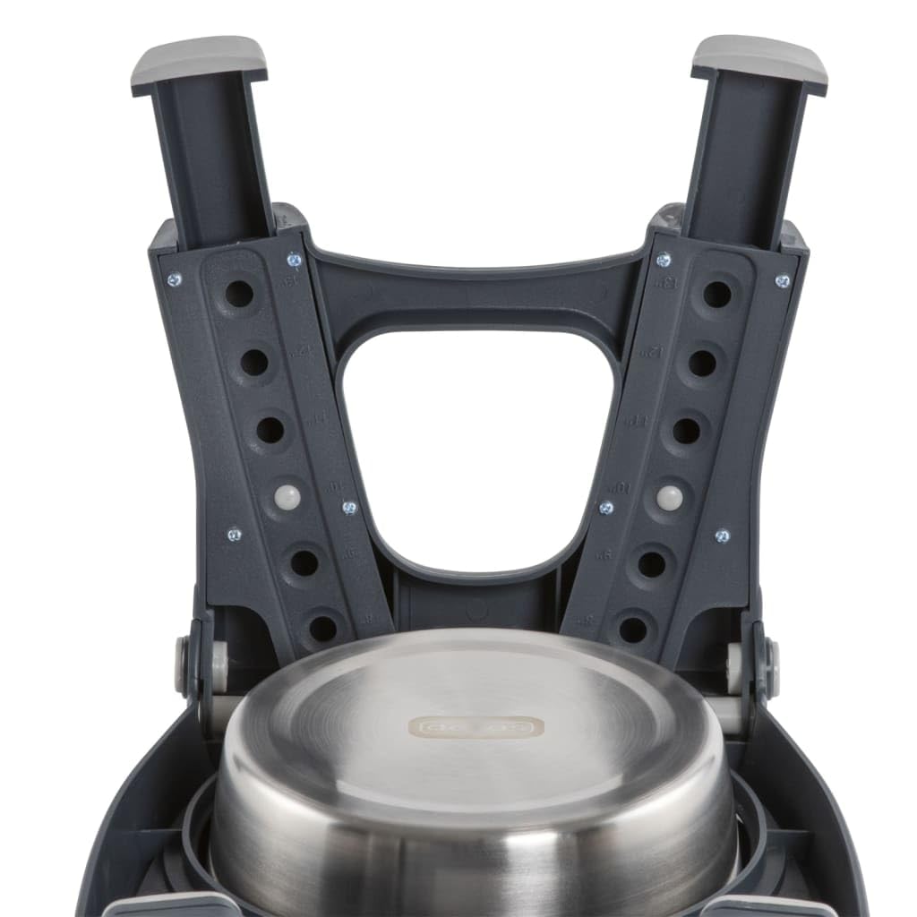 Adjustable Height Double Pet Feeder with Stainless Steel Bowls L672229