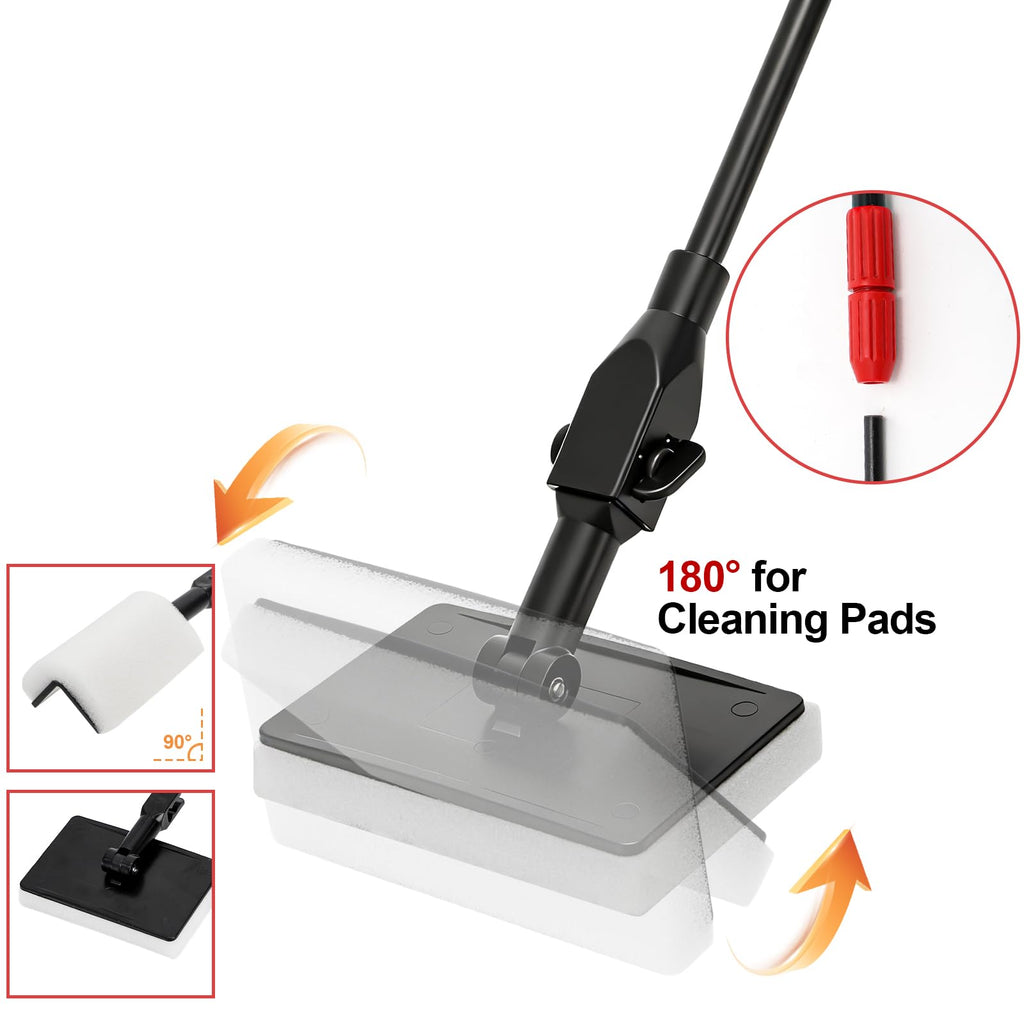 6 in 1 Aquarium Cleaning Tool Kit with Adjustable Telescopic Long Handle D51776
