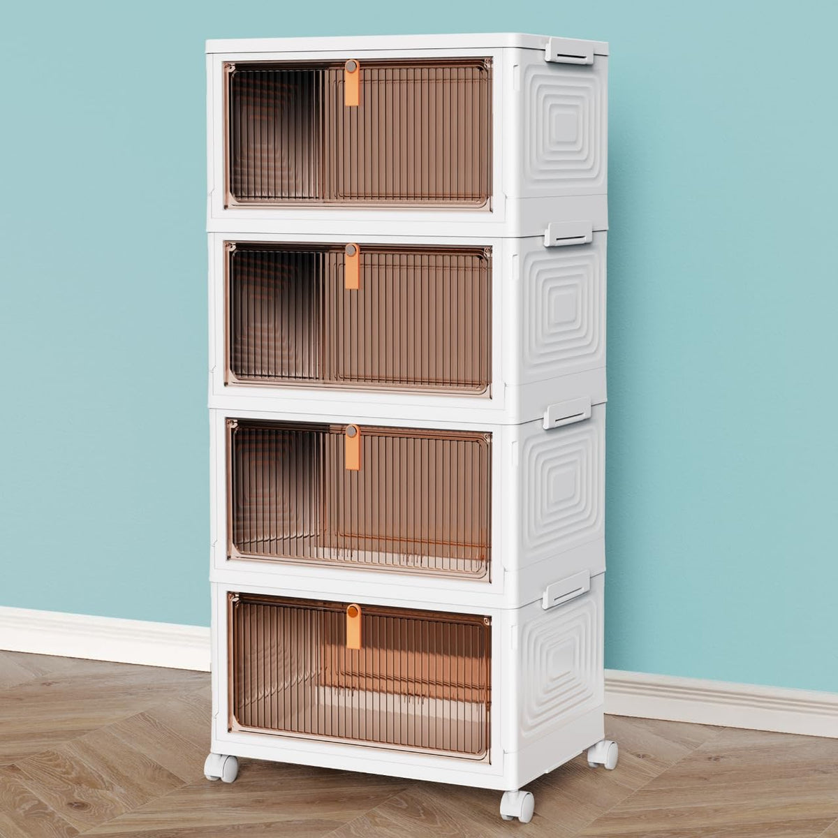4 Tier Plastic Storage Bins with Lid 23QT M917446