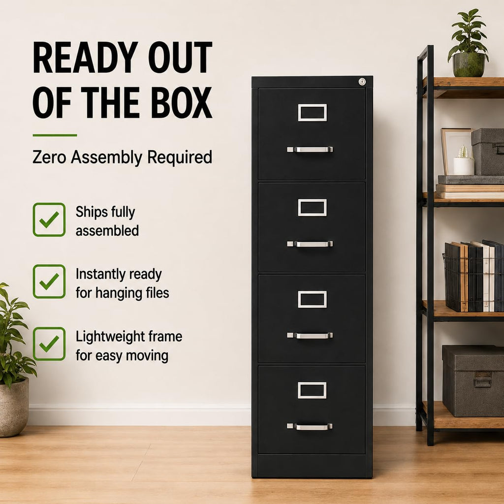 4 Drawer Metal Vertical Filing Cabinet H273