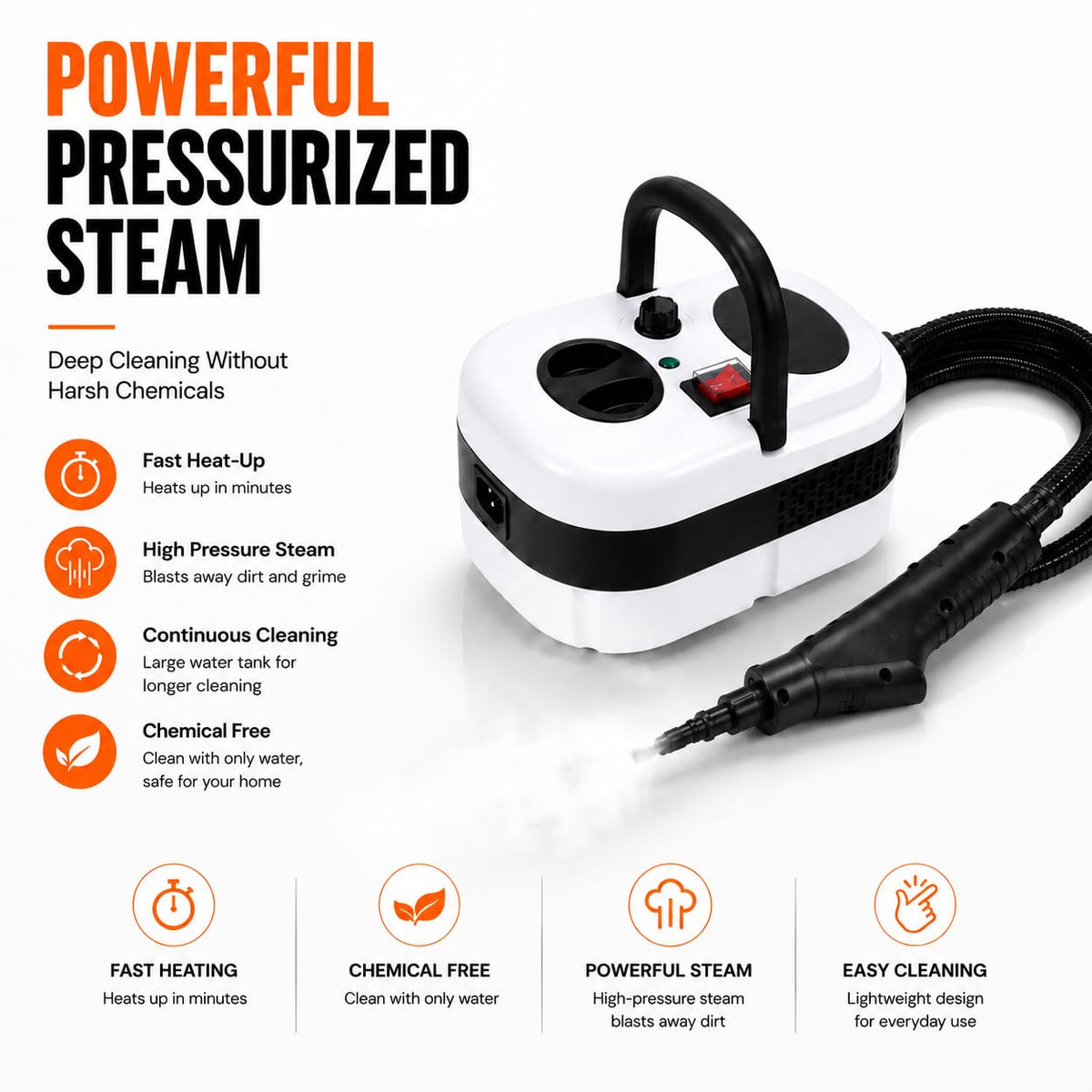 Handheld Steam Cleaner with 10-Piece Accessory Kit R1361