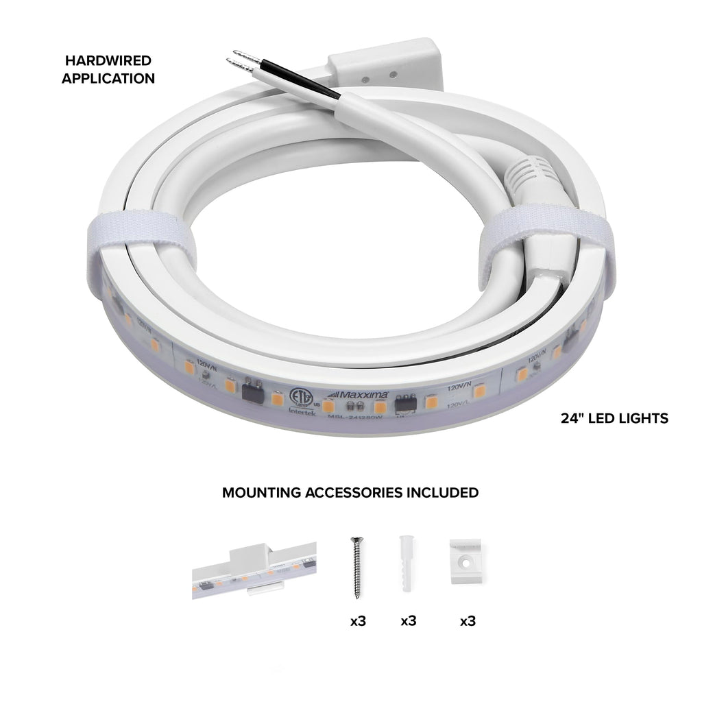 24 in. Hardwired LED Under Cabinet Strip Light U9819