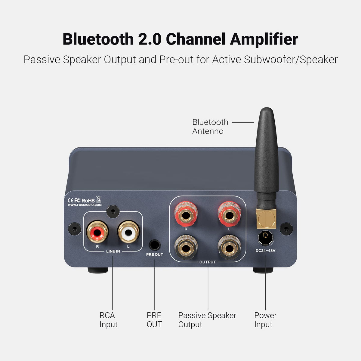 Bluetooth 5.0 300W x2 2 Channel Class D Amplifier R315585