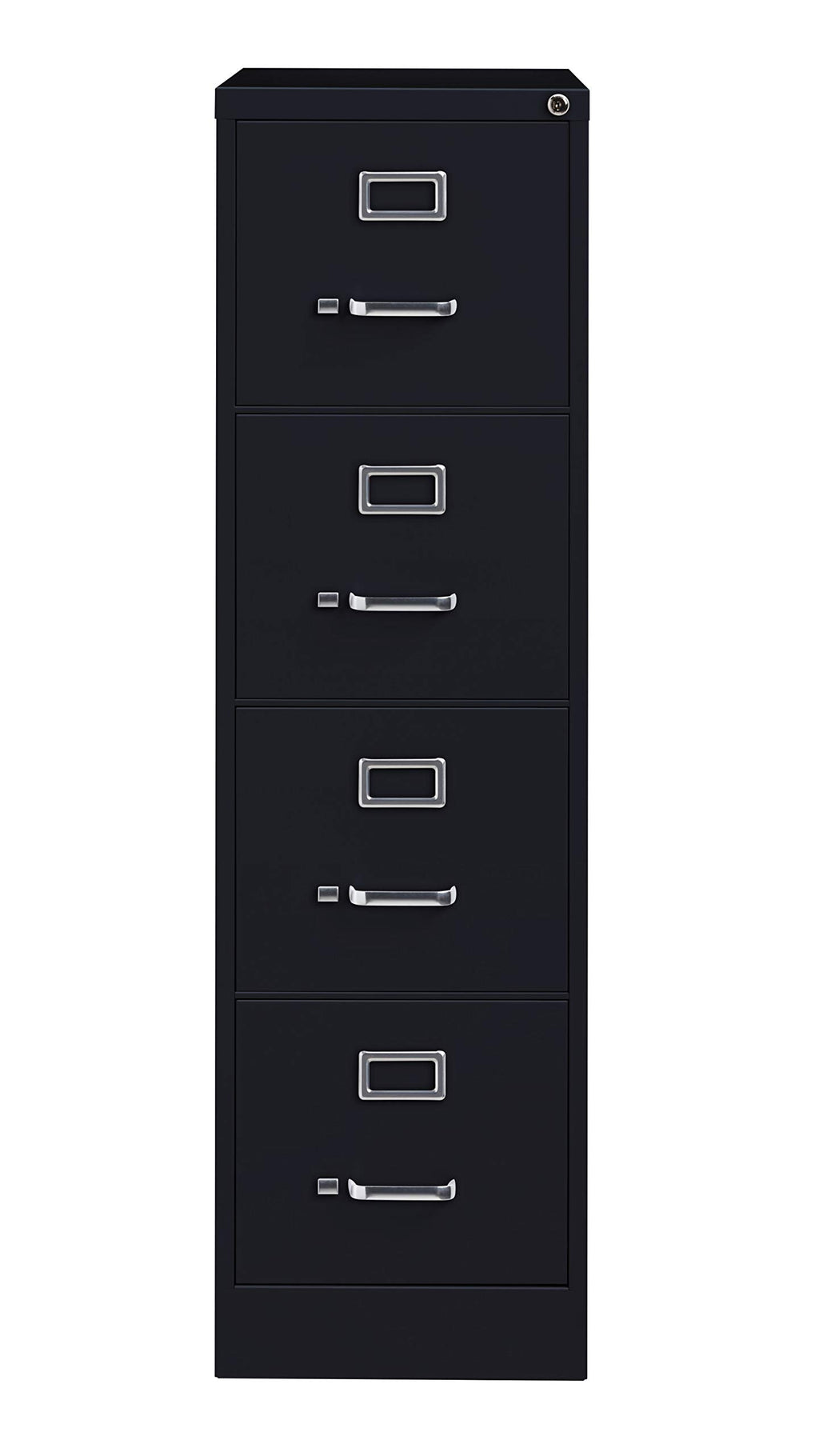 4 Drawer Letter Width Vertical File Cabinet Black P80336