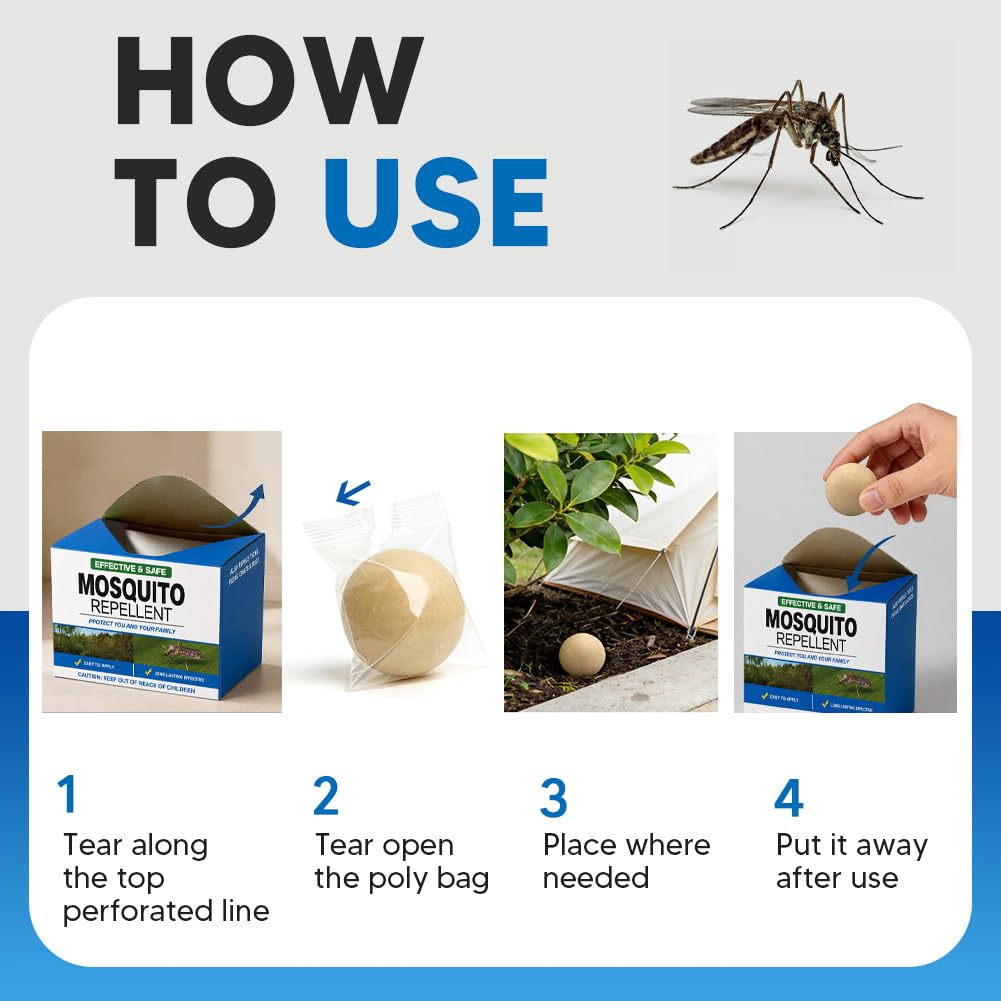 Mosquito Repellent Outdoor Patio Balls 16P T854