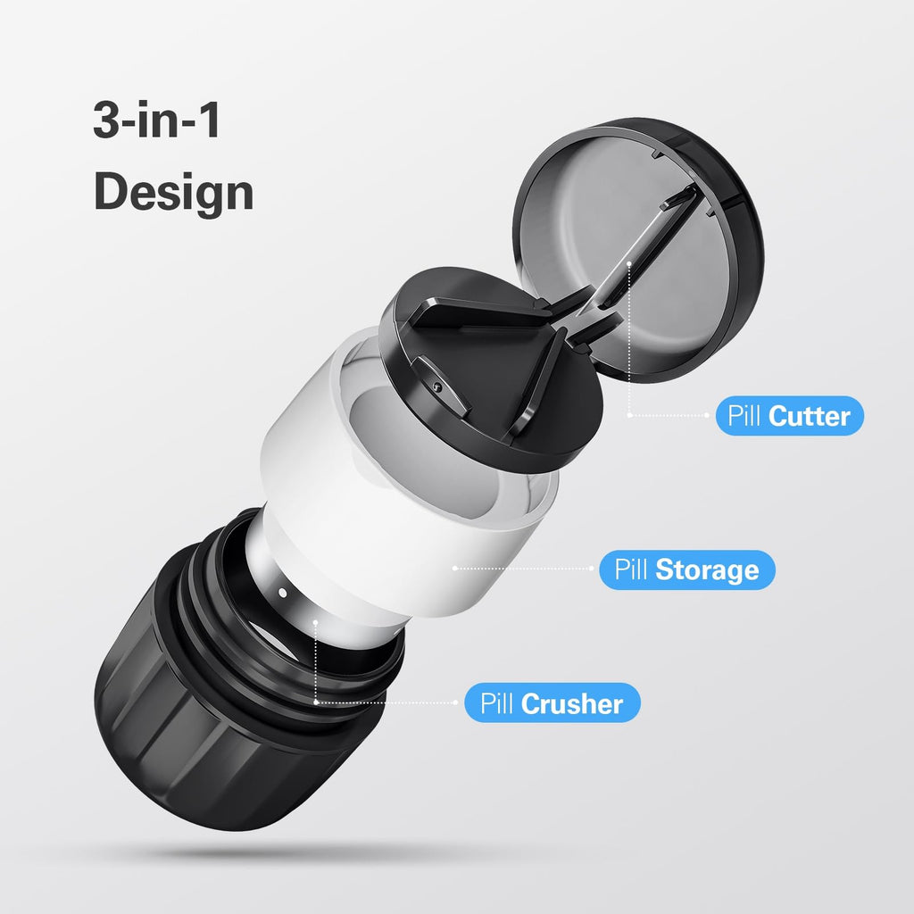3-in-1 Pill Crusher and Cutter with Storage G837874