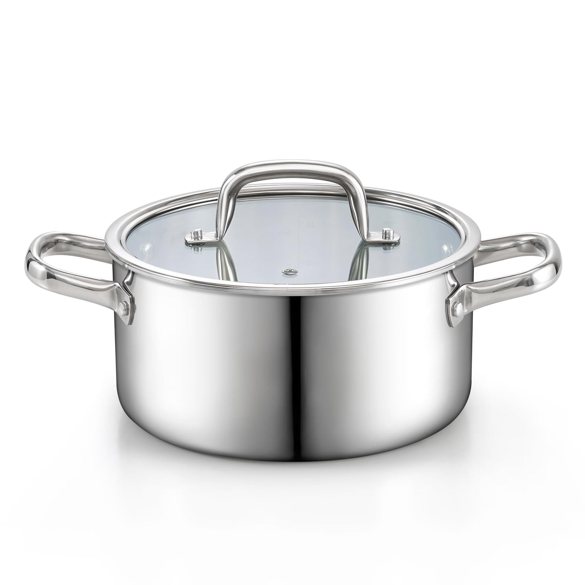 4 Quart Tri-Ply Clad Stainless Steel Stock Pot with Lid B41617