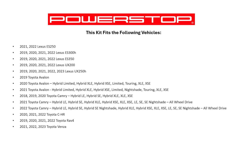 Brake Pad & Rotor Kit Front & Rear F2555