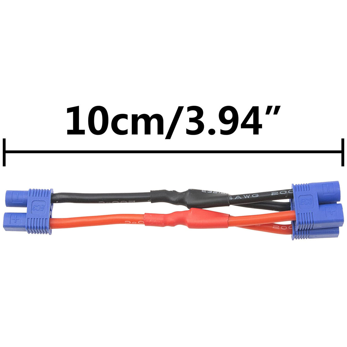3Pcs 14AWG Silicone Y Splitter Cable Adapter 1 Female to 2 Male N864084