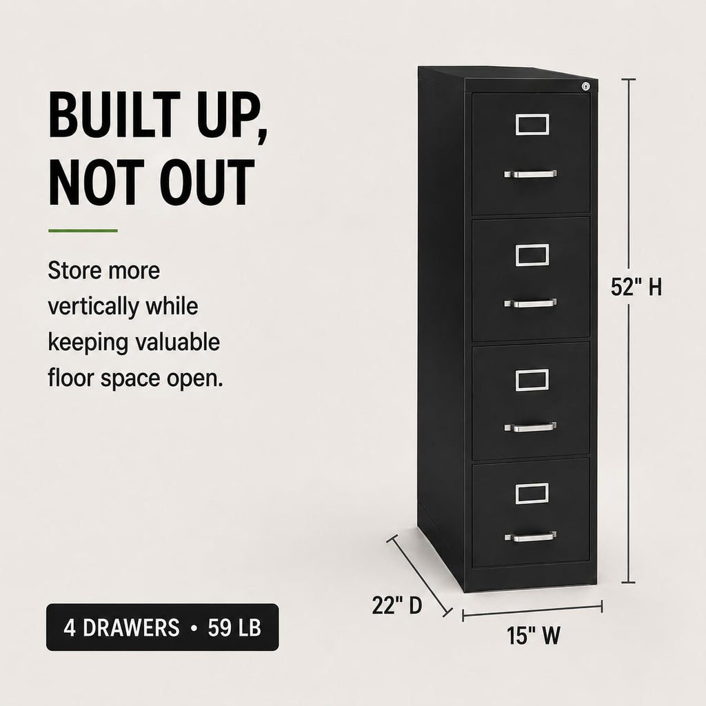 4 Drawer Metal Vertical Filing Cabinet H273