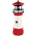 15" Red Solar Lighthouse with Rotating LED W30024