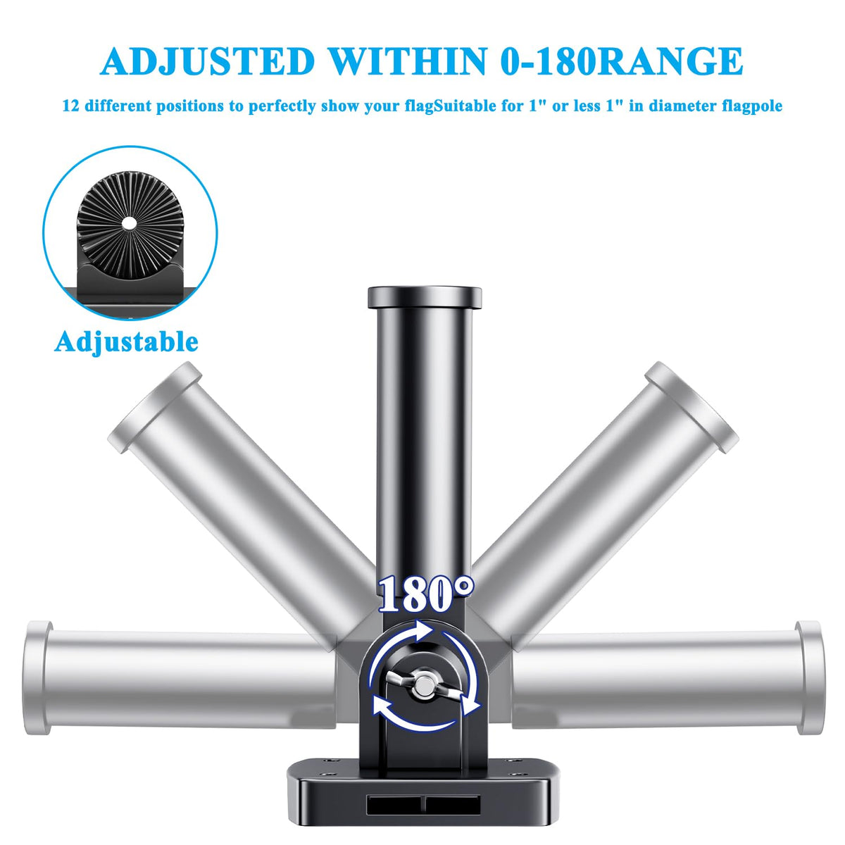 Adjustable Heavy Duty Aluminum Flag Pole Holder P30258