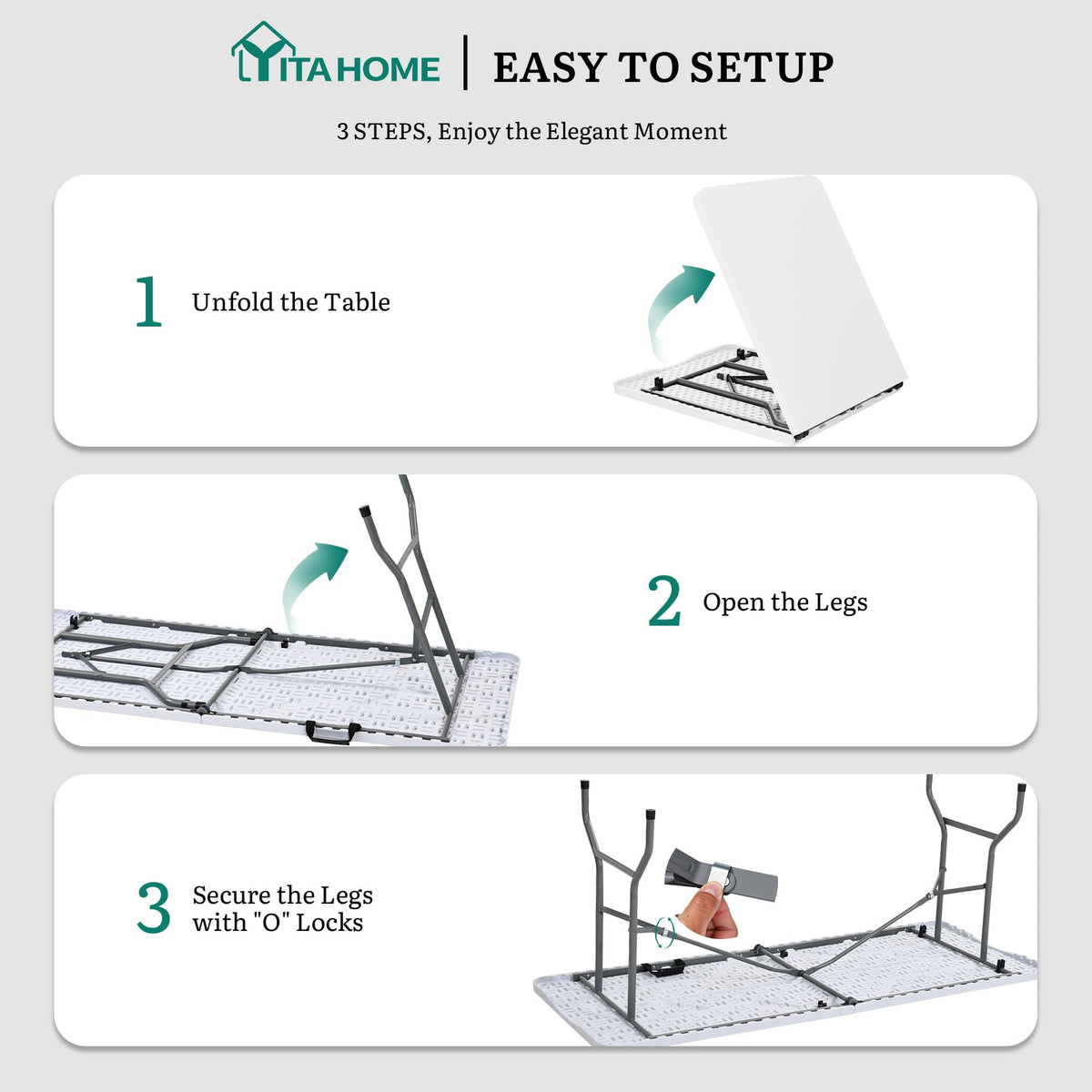 6ft Folding Table Heavy Duty A3832