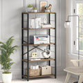 5 Tier Wood and Metal Bookshelf E44182