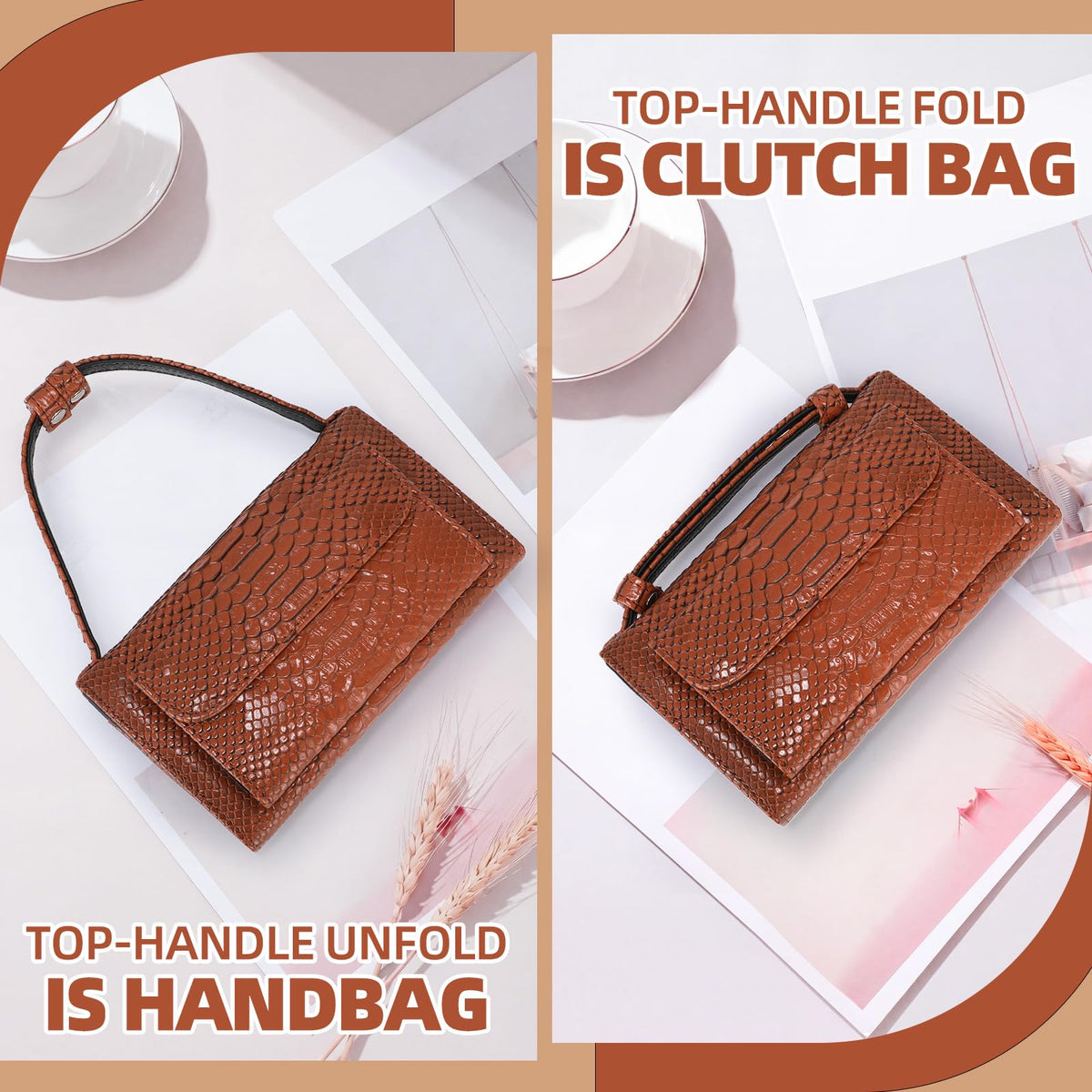 Animal Pattern Embossed Leather Crossbody Wallets Bags T406