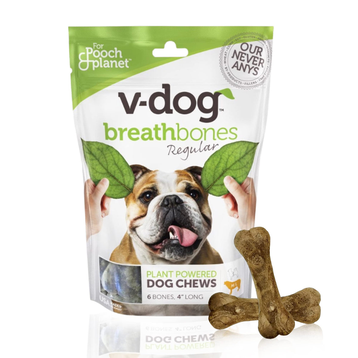 Vegan Dental Dog Bones 8 Ounces S814