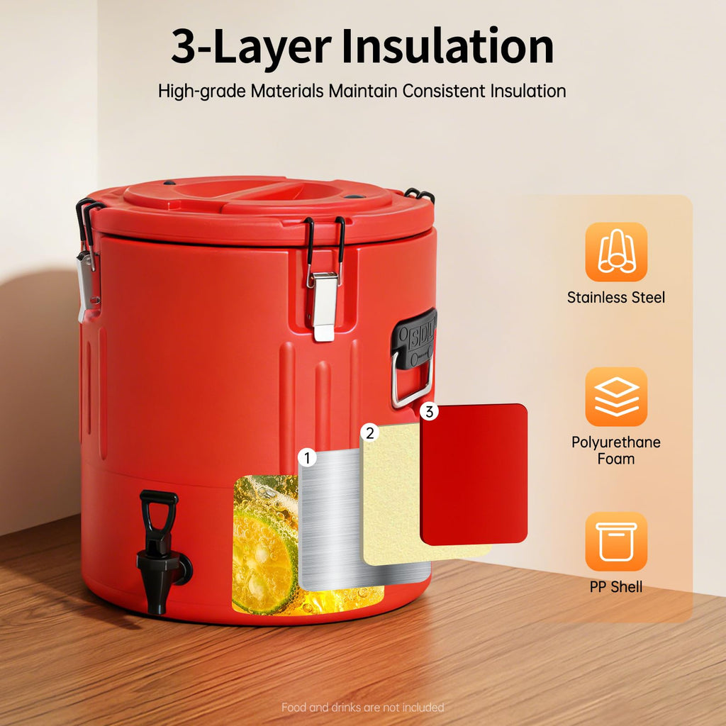 40L Stainless Steel Insulated Drink Dispenser with Faucet B241