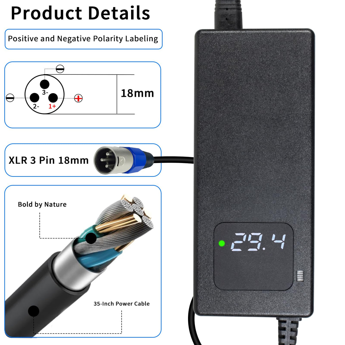 29.4V 4A Lithium Battery Charger L960