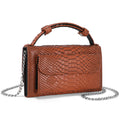 Animal Pattern Embossed Leather Crossbody Wallets Bags T406