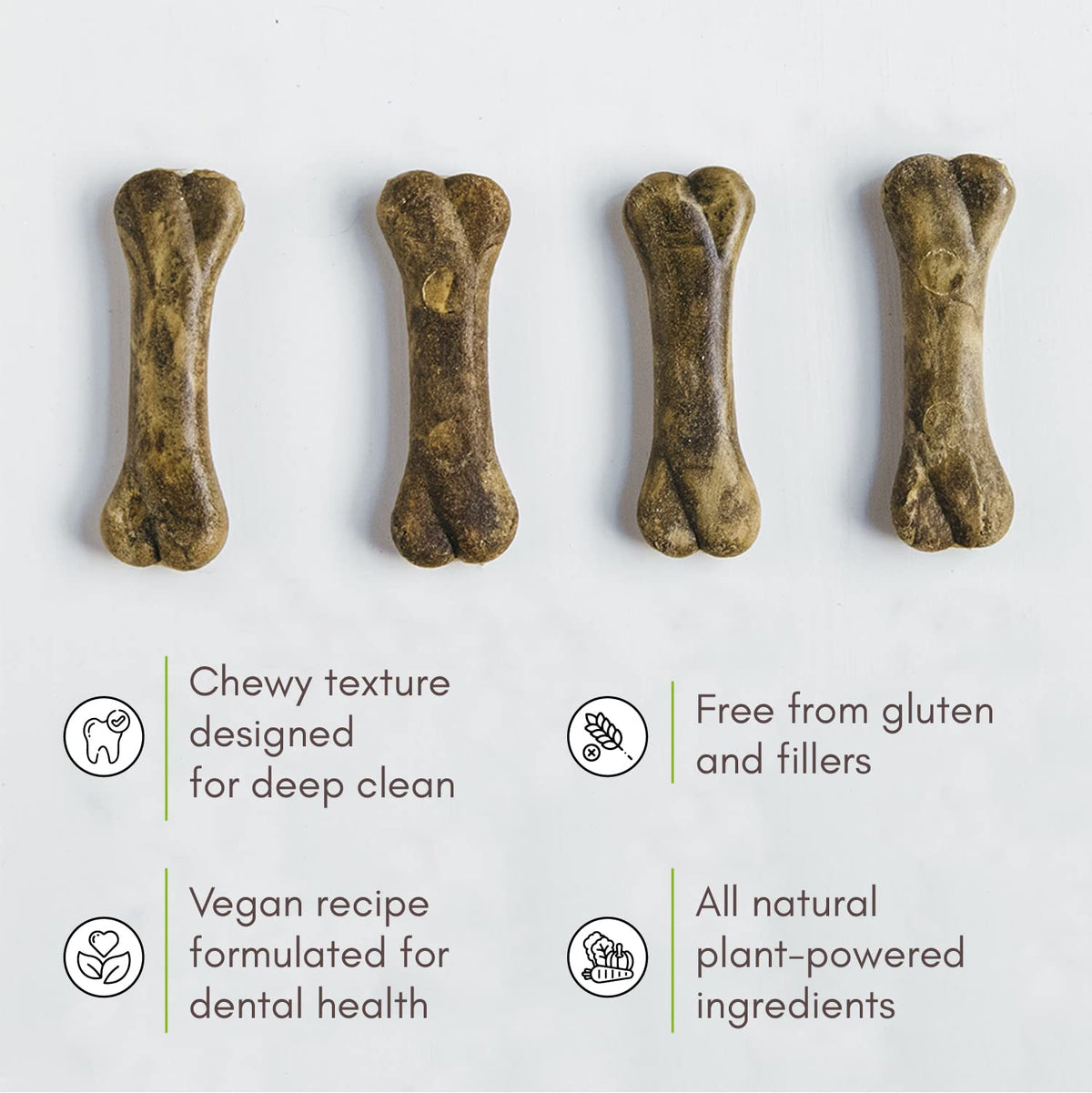 Vegan Dental Dog Bones 8 Ounces S814