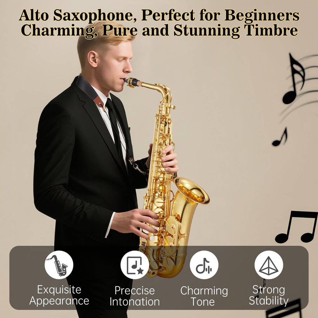 Alto Saxophone Copper Body Electroplated Gold Finish I1566