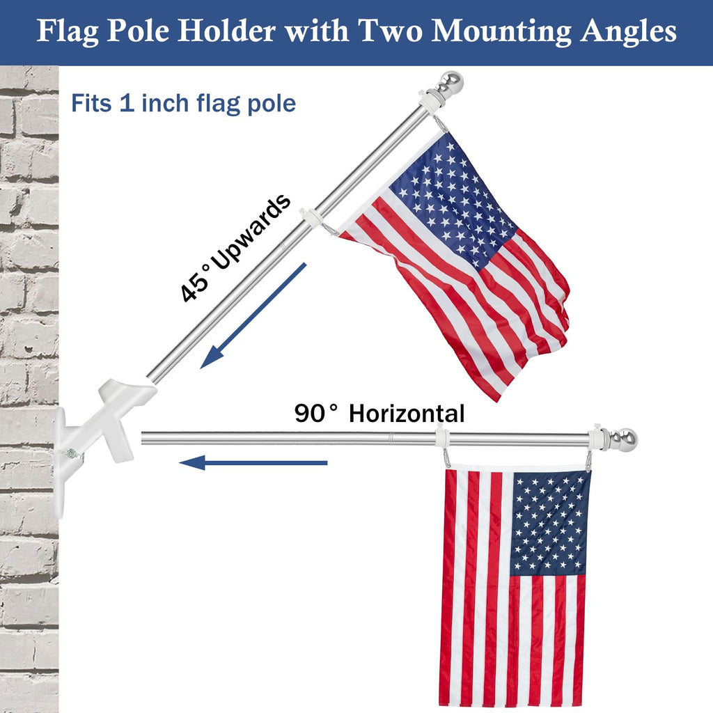 5FT Stainless Steel Wall Mounted Flag Pole Kit U160934
