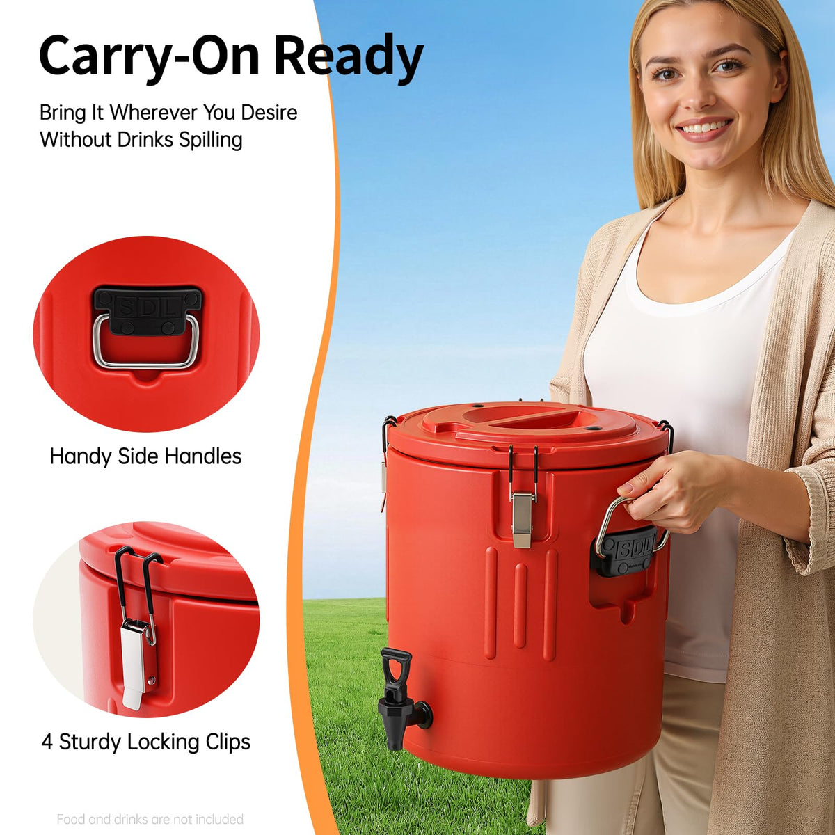40L Stainless Steel Insulated Drink Dispenser with Faucet B241