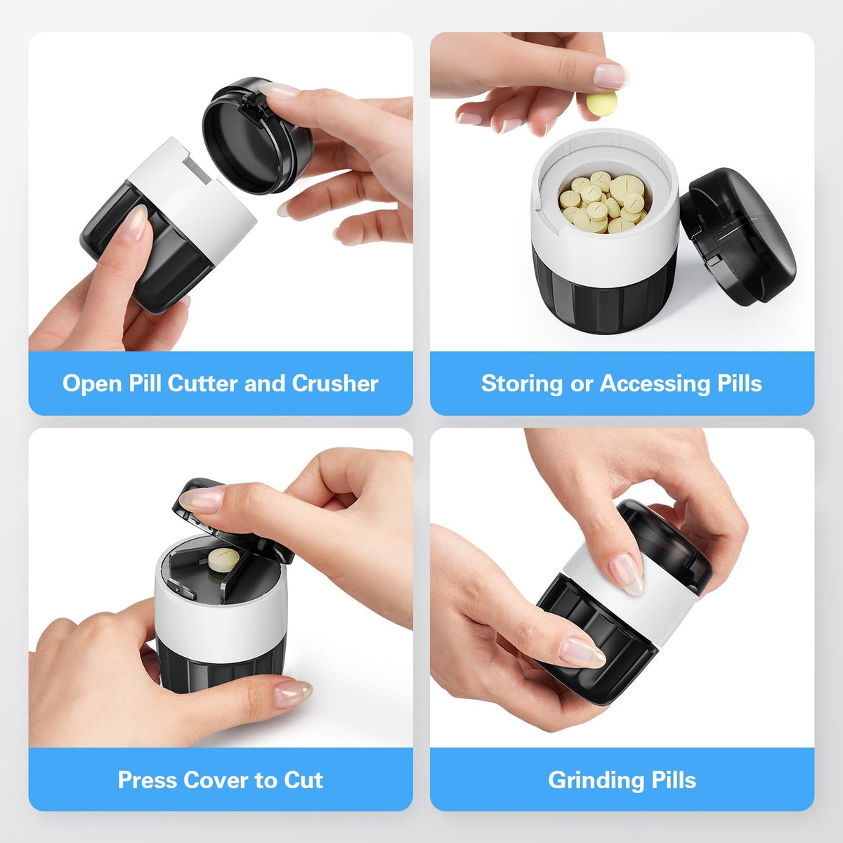 3-in-1 Pill Crusher and Cutter with Storage G837874