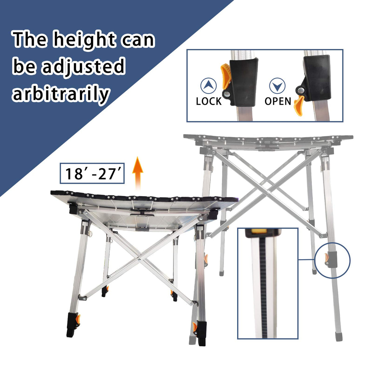 Adjustable Aluminum Camping Table V517817