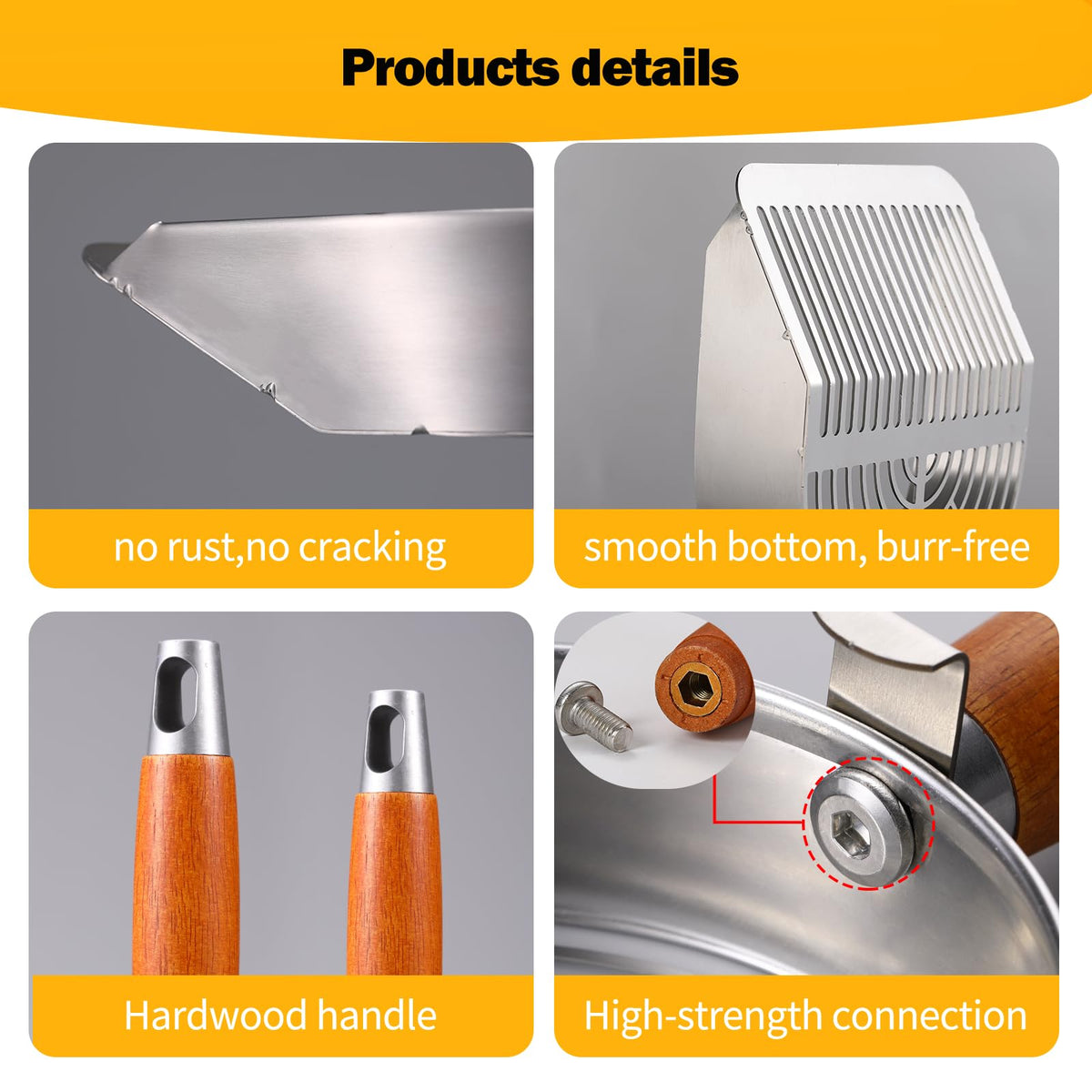 304 Stainless Steel Cat Litter Scoop with Holder Stand V4587