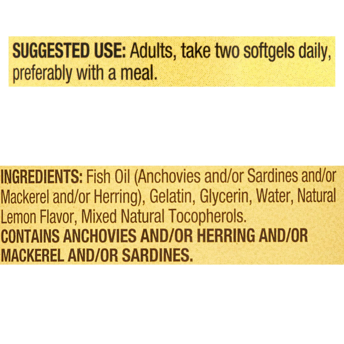 Omega-3 Fish Oil 1000 mg 120 Count Softgels Dietary Supplement U181703