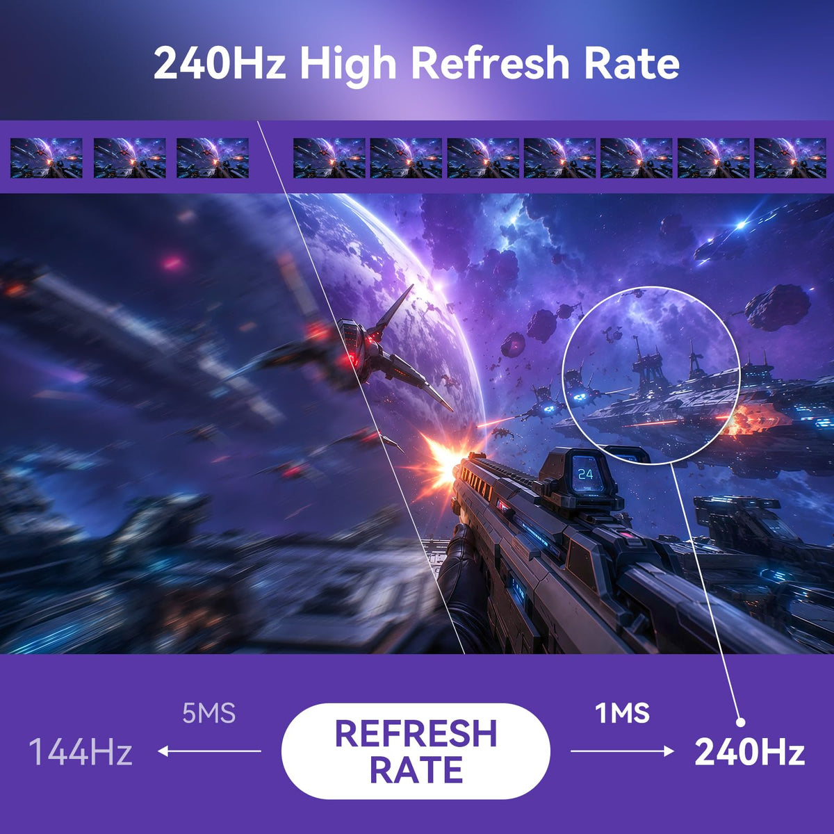 27 Inch 240Hz FHD 1080P Gaming Monitor X4136