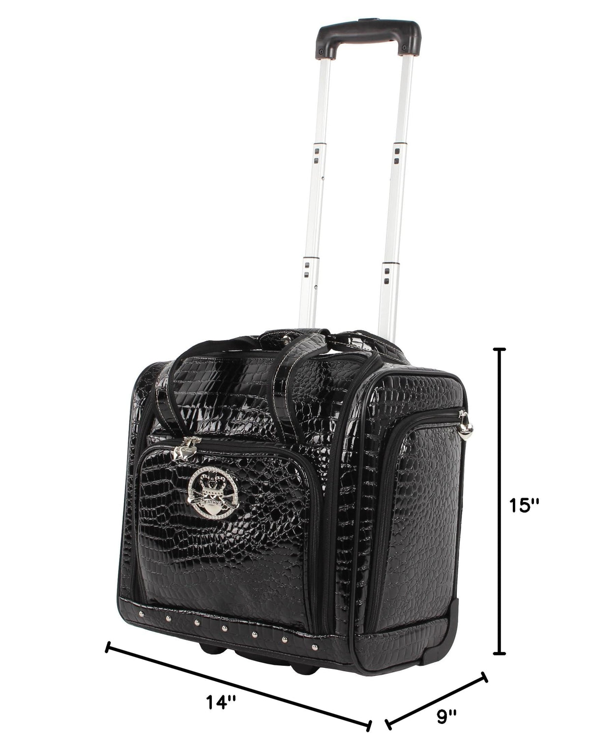 15 Inch Black PVC Underseat Luggage G114639