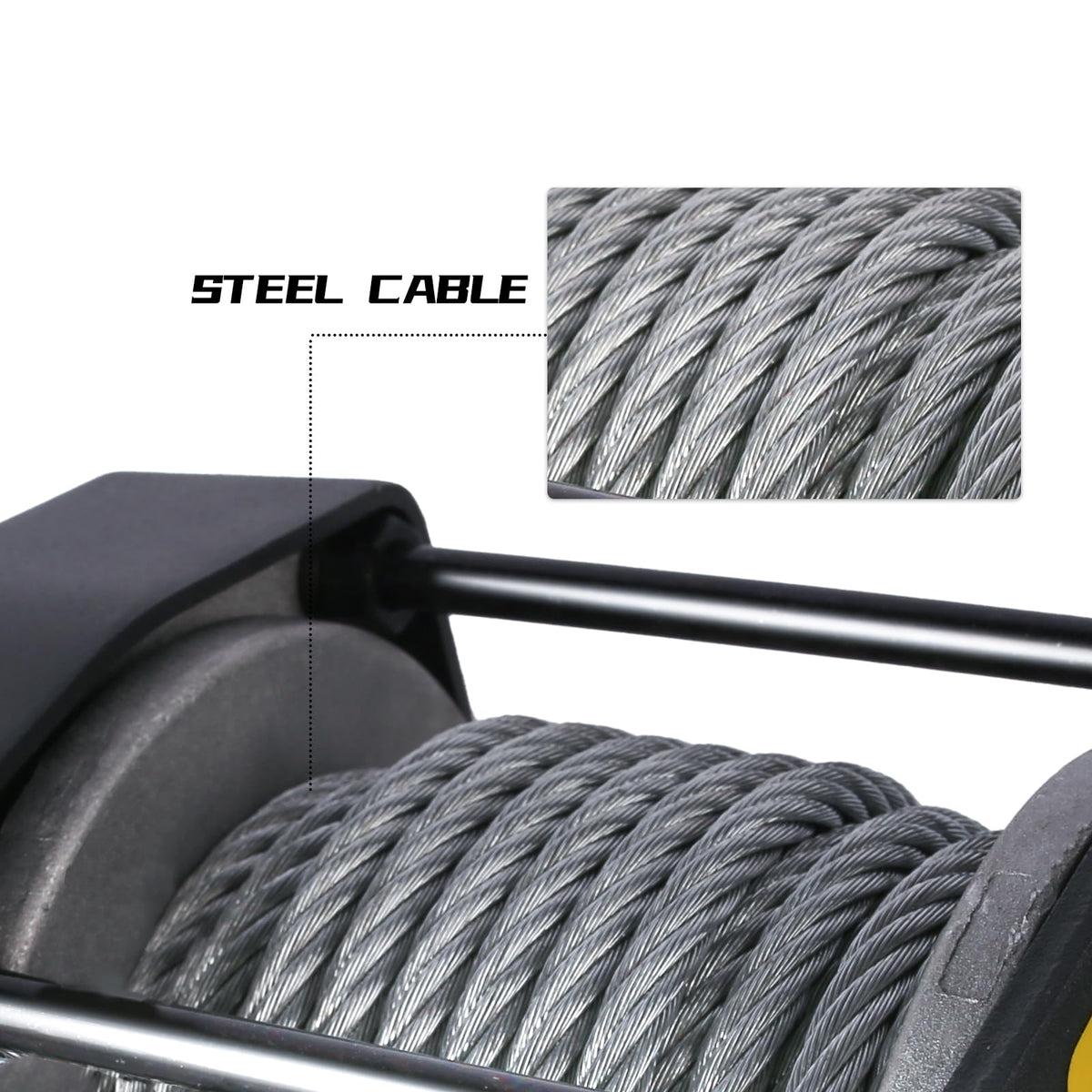 3000 lb 12V DC Electric Winch with Wireless Remote and Corded Control J5351