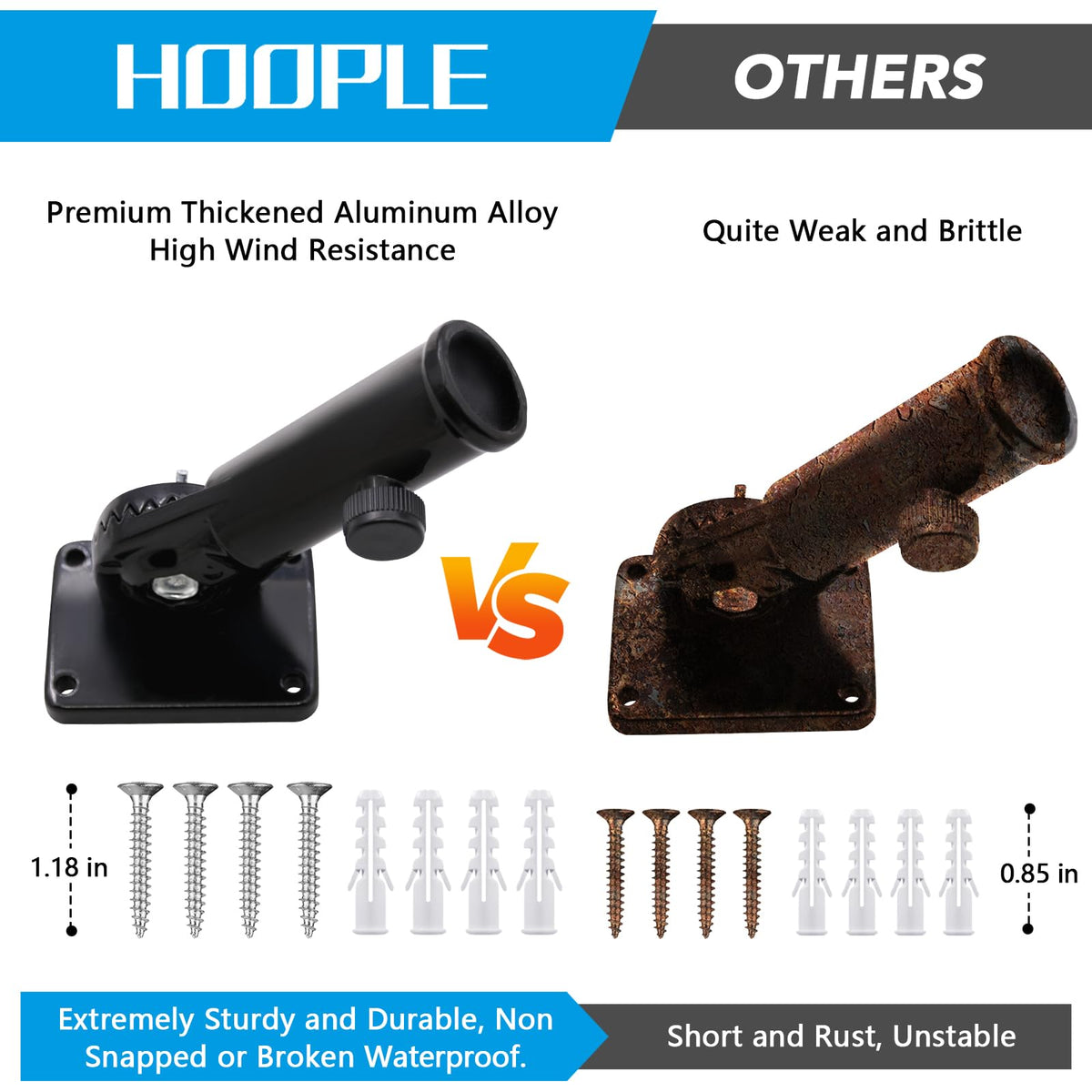 Adjustable Metal Flag Pole Holder C93955