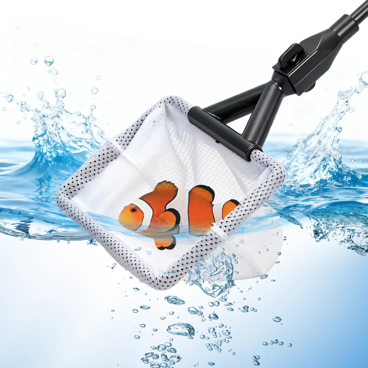 6 in 1 Aquarium Cleaning Tool Kit with Adjustable Telescopic Long Handle D51776