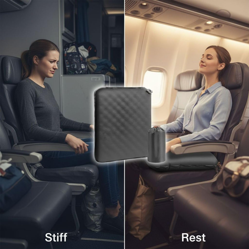 2 Pcs Inflatable Seat Cushion Lightweight Nylon TPU R689118