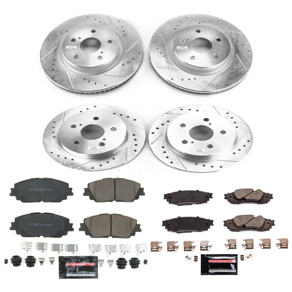 Brake Pad & Rotor Kit Front & Rear F2555