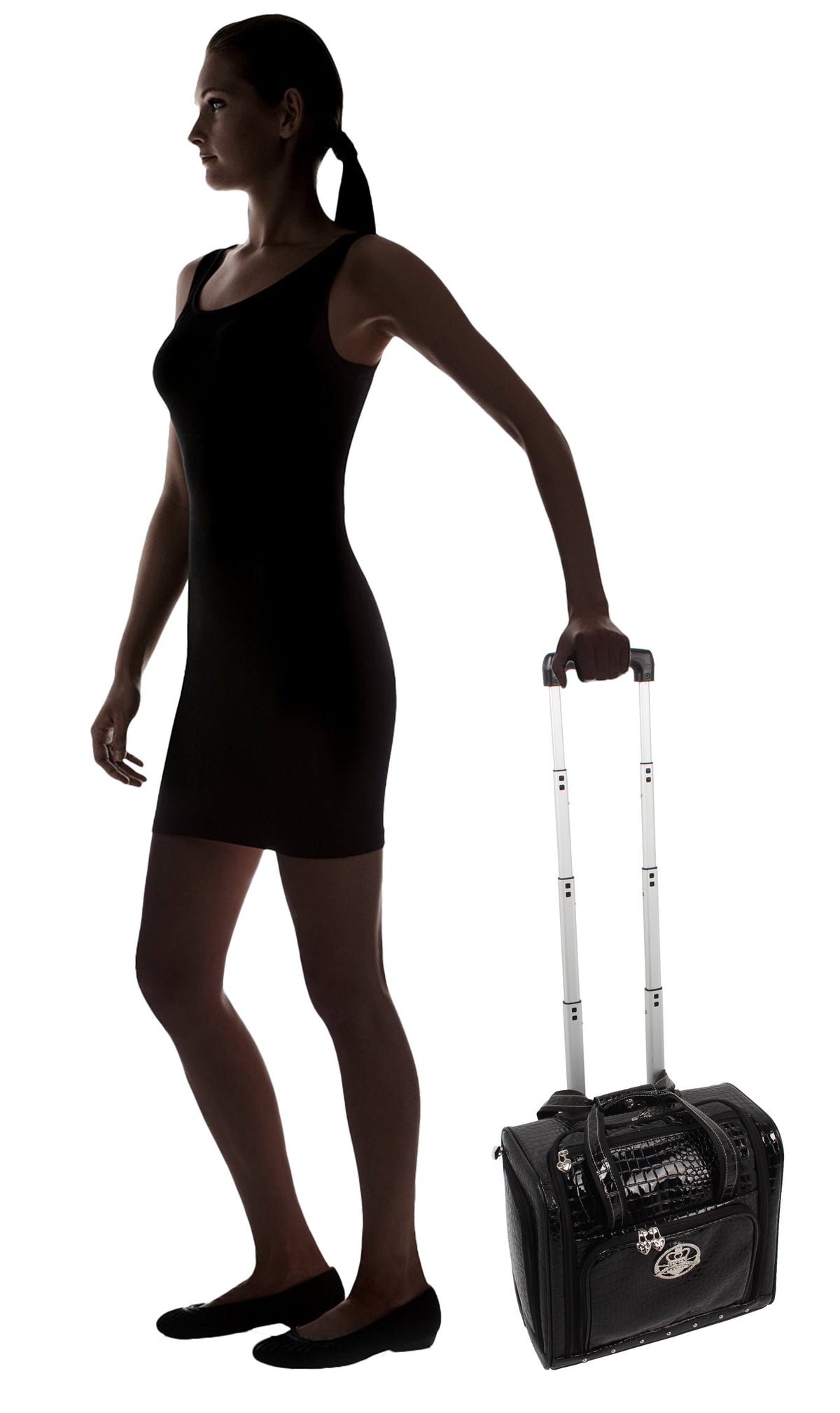 15 Inch Black PVC Underseat Luggage G114639
