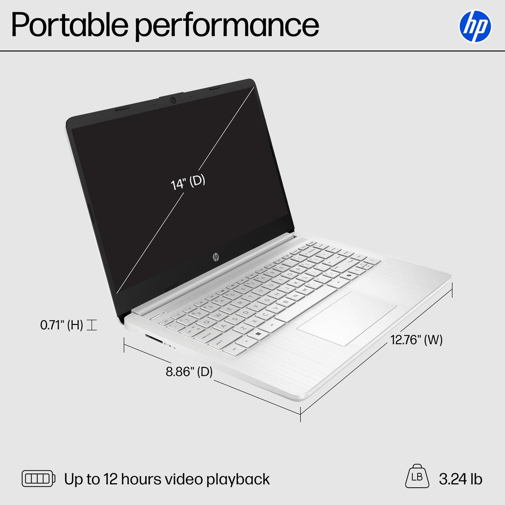 14 inch Laptop, Intel Celeron N4500, 4 GB RAM, 64 GB eMMC, Natural Silver S23021