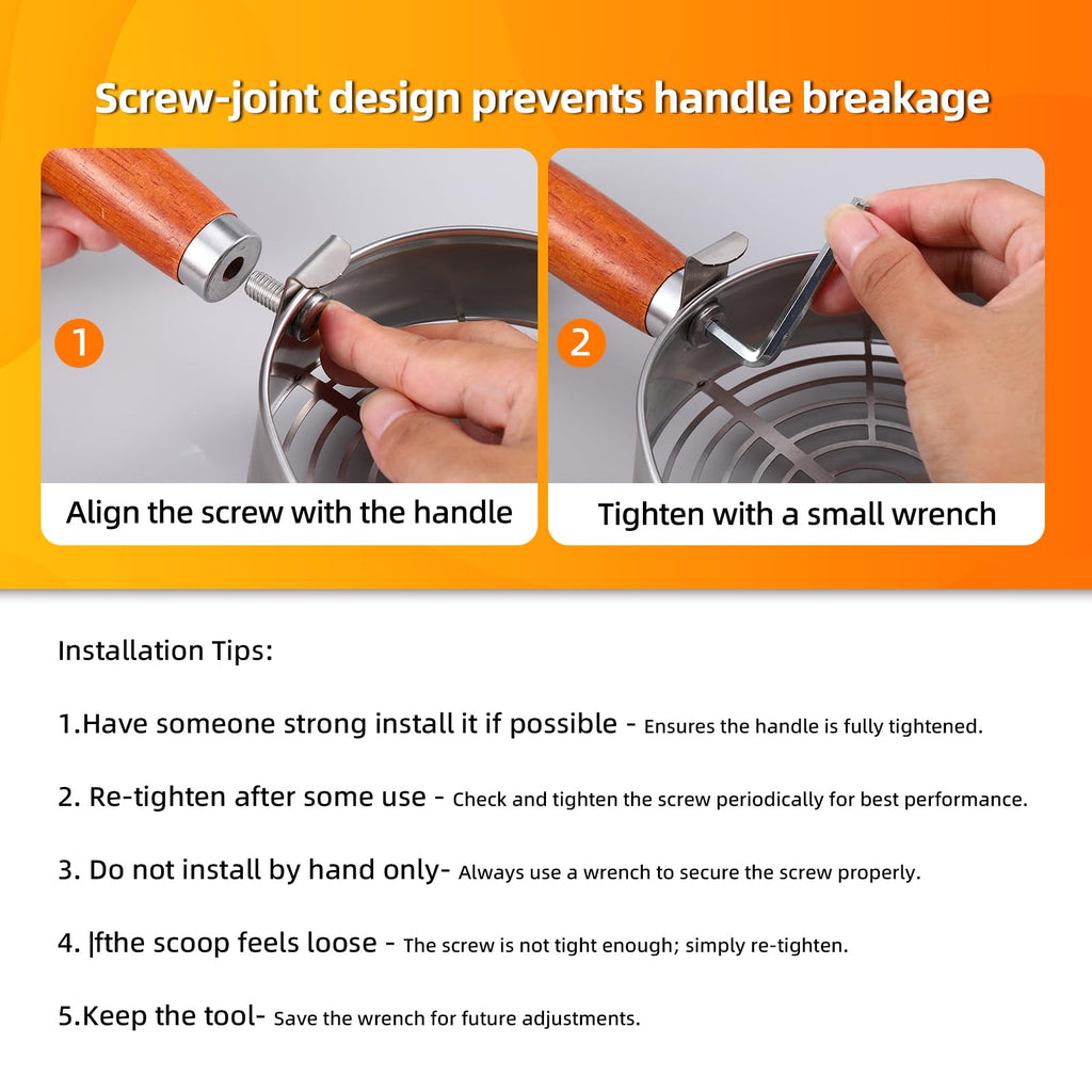 304 Stainless Steel Cat Litter Scoop with Holder Stand V4587
