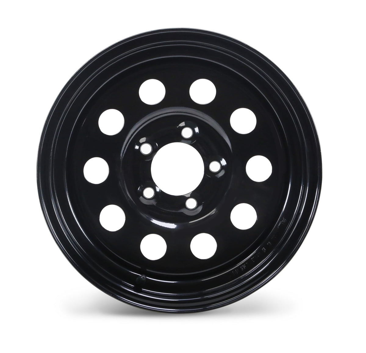 15 x 5 Trailer Wheel 5 Lug on 5" Bolt Pattern Black E56590