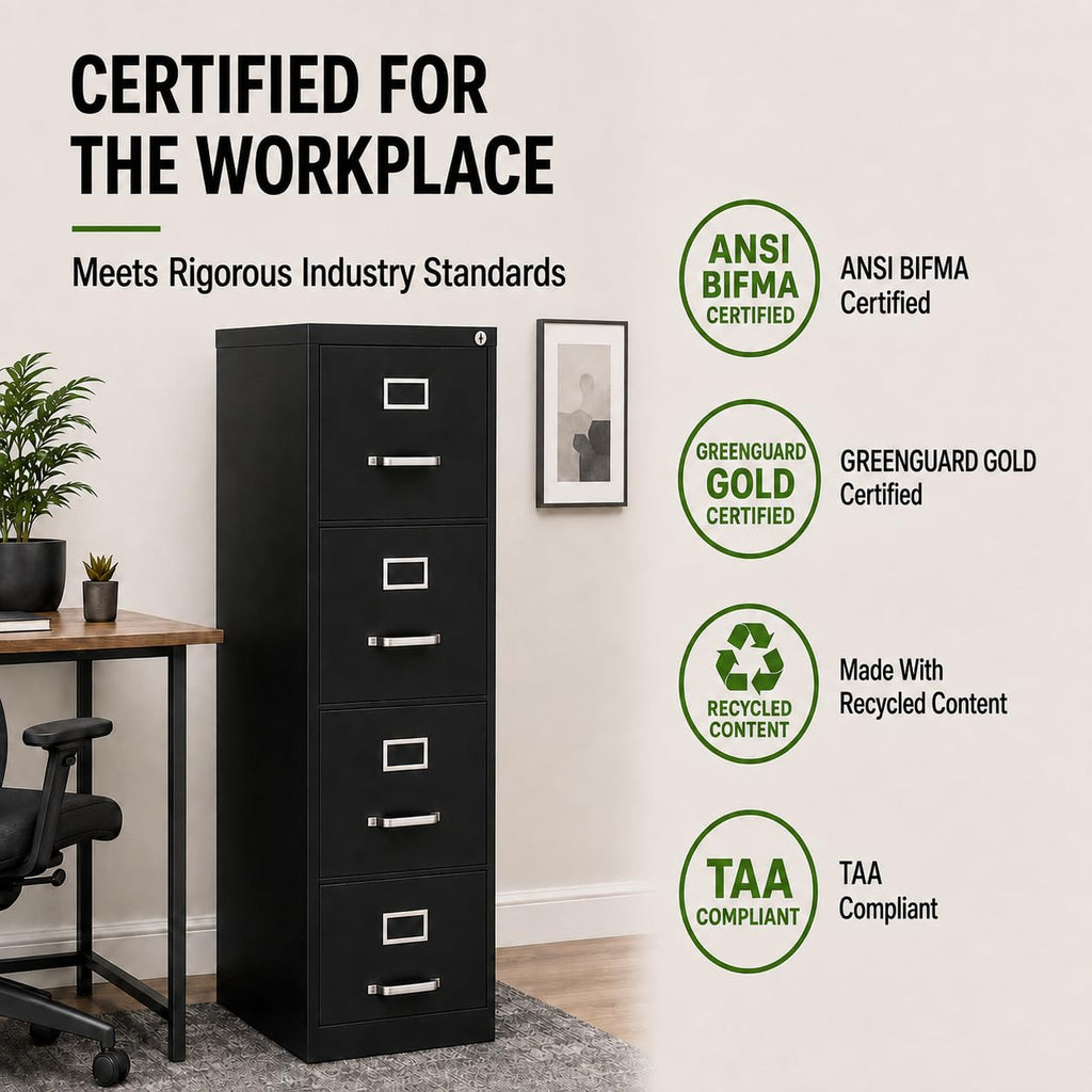 4 Drawer Metal Vertical Filing Cabinet H273