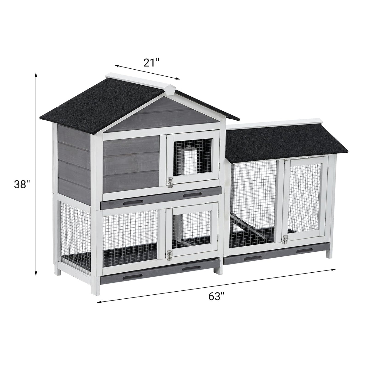 63'' 2-Tier Indoor Bunny Hutch O4943