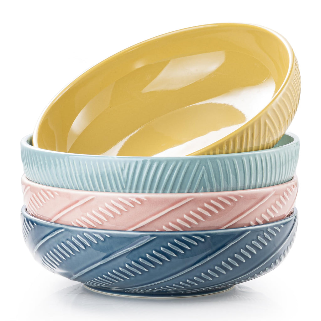 8.5Inch 36OZ Ceramic Pasta Bowls Set of 4 F1655