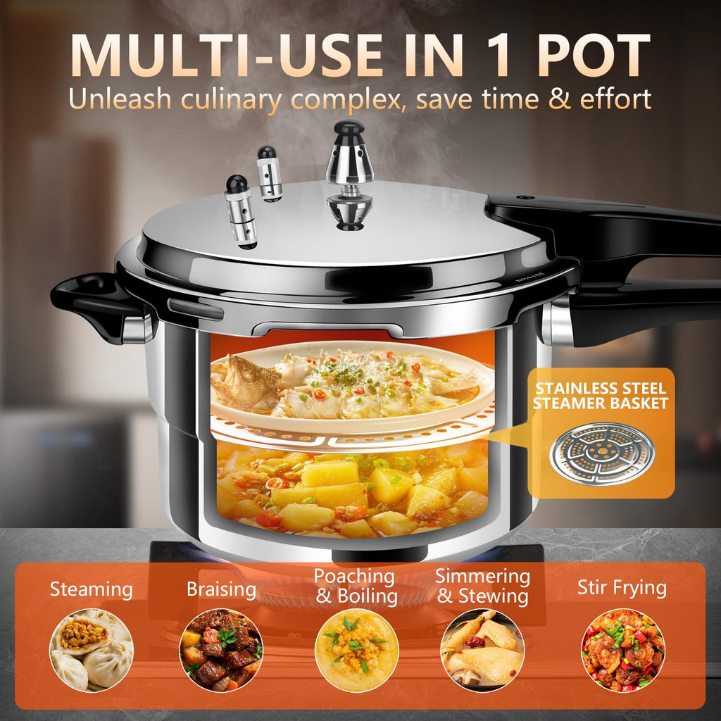 4.23 Quart Aluminum Stovetop Pressure Cooker T181