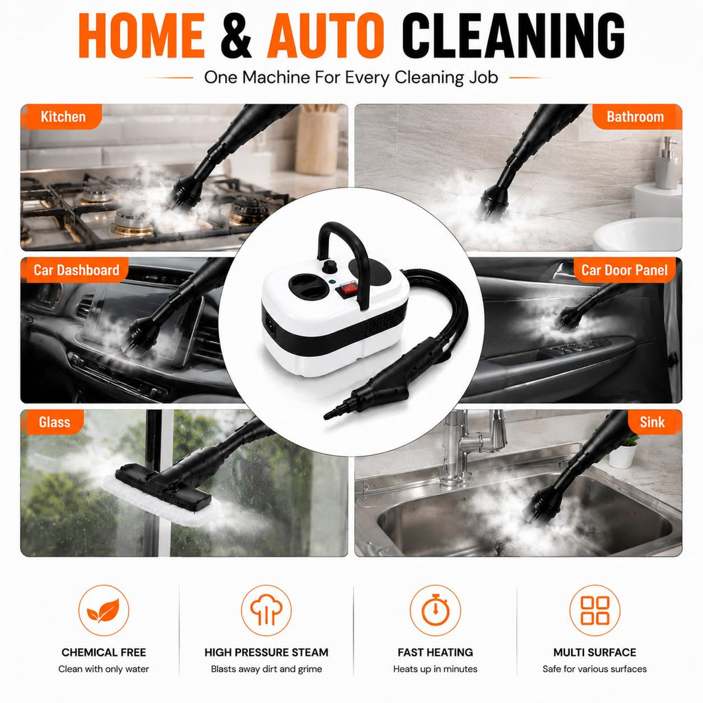 Handheld Steam Cleaner with 10-Piece Accessory Kit R1361
